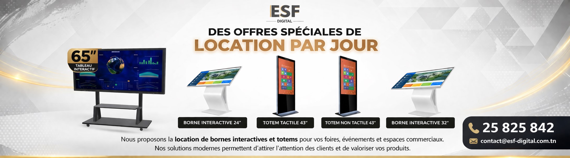 location borne totem par jour